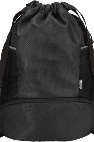 Nomad GRS recycled sports drawstring bag with bottom compartment 18L - EgotierPro 130099