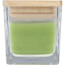 PF Concept 126354 - Ambra square glass candle with bamboo lid