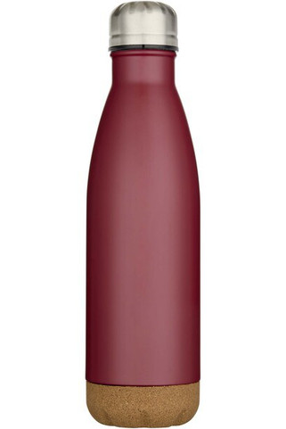 Cove 500 ml double wall vacuum insulated stainless steel water bottle with cork details - EgotierPro 100892