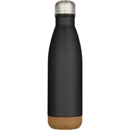 Cove 500 ml double wall vacuum insulated stainless steel water bottle with cork details - EgotierPro 100892