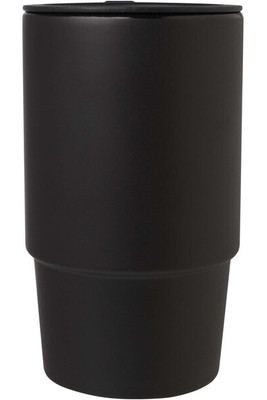 Mug Carter en céramique de 450 ml avec couvercle en plastique - EgotierPro 100896