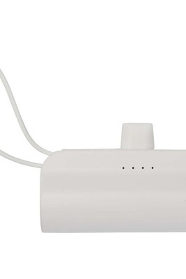 Alnair powerbank o pojemności 5000 mAh i mocy 10 W, wykonany z tworzyw sztucznych pochodzących z recyklingu, z wbudowaną podstawką i kablem 2 w 1 - EgotierPro 124472