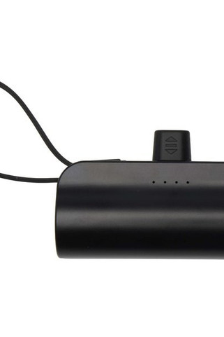 Alnair 5000 mAh 10W recycled plastic Type-C power bank with built-in flip stand and 2-in-1 cable - EgotierPro 124472