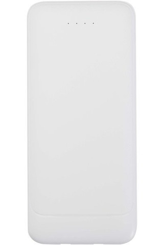 Adhil powerbank o pojemności 10.000 mAh i mocy 10 W z tworzyw sztucznych pochodzących z recyklilngu z 2 wbudowanymi kablami - EgotierPro 124459