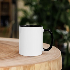 White Ceramic Mug with Color Inside - Egotier White Ceramic Mug with Color Inside