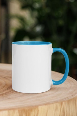 White Ceramic Mug with Color Inside - Egotier White Ceramic Mug with Color Inside