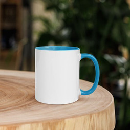 White Ceramic Mug with Color Inside - Egotier White Ceramic Mug with Color Inside