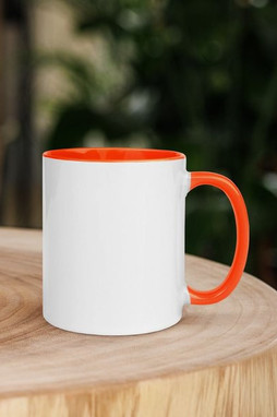 White Ceramic Mug with Color Inside - Egotier White Ceramic Mug with Color Inside