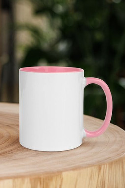 White Ceramic Mug with Color Inside - Egotier White Ceramic Mug with Color Inside