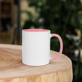 White Ceramic Mug with Color Inside - Egotier White Ceramic Mug with Color Inside