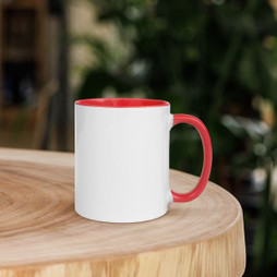 Mug en céramique coloré à lintérieur - Egotier White Ceramic Mug with Color Inside