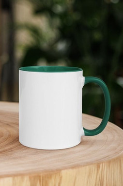 White Ceramic Mug with Color Inside - Egotier White Ceramic Mug with Color Inside