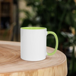 White Ceramic Mug with Color Inside - Egotier White Ceramic Mug with Color Inside