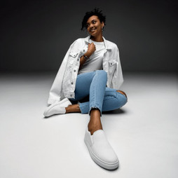 Tennis en toile sans lacets pour femme - Egotier 575