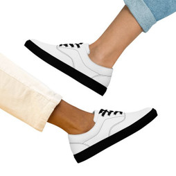 Womens Lace-Up Canvas Shoes - Egotier 579