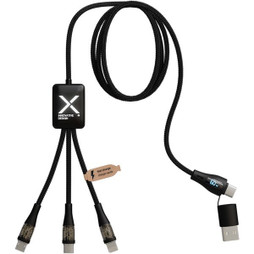 SCX.design 2PX192 - SCX.design C51 60W 5-in-1 rPET fast charging cable with display