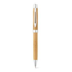 Egotier 91789 - Bamboo ballpoint pen with clip and twist mechanism