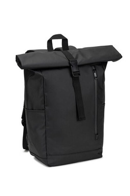 Egotier 92571 - Roll top backpack with a zip system design that allows the top to be rolled up to fit the volume of the backpack, made from 600D recycled polyester