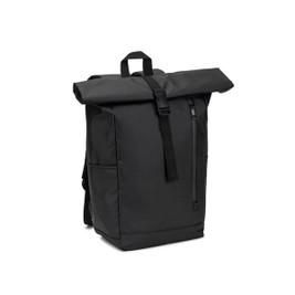 Egotier 92571 - Roll top backpack with a zip system design that allows the top to be rolled up to fit the volume of the backpack, made from 600D recycled polyester