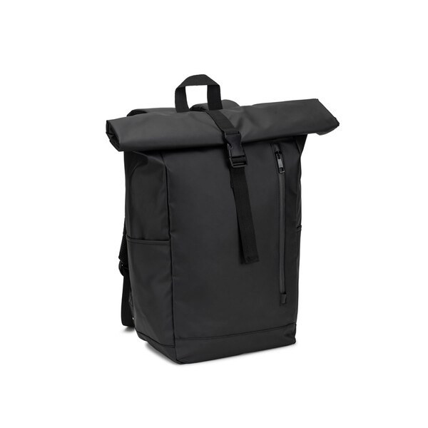 Rulletop-rygsæk med et lynlåsdesign, der gør det muligt at rulle toppen op, så den passer til rygsækkens volumen, fremstillet af 600D genbrugspolyester - Egotier 92571