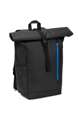 Egotier 92571 - Sac à dos à roulettes avec système de fermeture à glissière permettant de rouler la partie supérieure pour ladapter au volume du sac à dos, fabriqué en polyester recyclé 600D