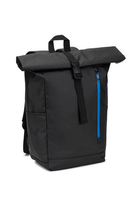 Rolltop-Rucksack mit Reissverschlusssystem, bei dem das Oberteil aufgerollt werden kann, um es an das Volumen des Rucksacks anzupassen. Hergestellt aus recyceltem 600D-Polyester - Egotier 92571