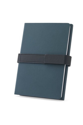 A5 notepad in PU (50% recycled) with two blocks: lined pages and plain pages - Egotier 93654
