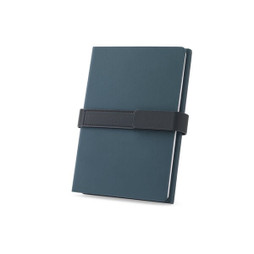 Egotier 93654 - A5 notepad in PU (50% recycled) with two blocks: lined pages and plain pages