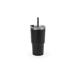 Egotier 94372 - Compact stainless steel travel cup (91% recycled) with vacuum insulated double wall and matt finish 600 mL