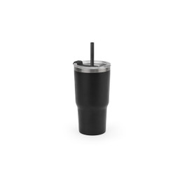 Egotier 94372 - Compact stainless steel travel cup (91% recycled) with vacuum insulated double wall and matt finish 600 mL