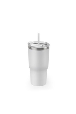 Egotier 94372 - Compact stainless steel travel cup (91% recycled) with vacuum insulated double wall and matt finish 600 mL