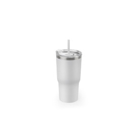 Egotier 94372 - Compact stainless steel travel cup (91% recycled) with vacuum insulated double wall and matt finish 600 mL