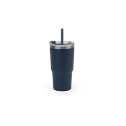 Egotier 94372 - Compact stainless steel travel cup (91% recycled) with vacuum insulated double wall and matt finish 600 mL