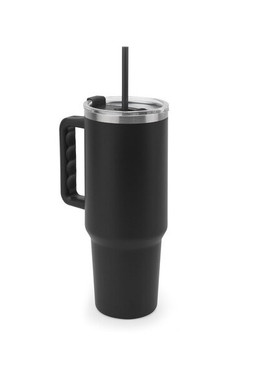 Egotier 94373 - Large stainless steel travel cup (91% recycled) with vacuum insulated double wall and a matt finish 1300 mL