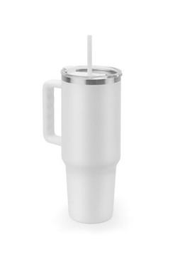 Egotier 94373 - Large stainless steel travel cup (91% recycled) with vacuum insulated double wall and a matt finish 1300 mL