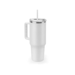 Egotier 94373 - Large stainless steel travel cup (91% recycled) with vacuum insulated double wall and a matt finish 1300 mL