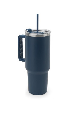 Egotier 94373 - Grosser Reisebecher aus Edelstahl (91 % recycelt) mit vakuumisolierter Doppelwand und matter Oberfläche 1300 ml