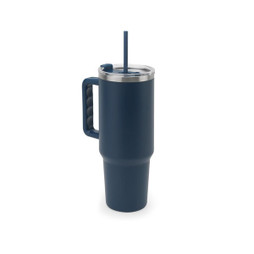 Egotier 94373 - Large stainless steel travel cup (91% recycled) with vacuum insulated double wall and a matt finish 1300 mL