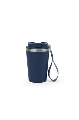 Egotier 94377 - Reisebecher aus Edelstahl (90% rSS) mit doppelter Wand und matter Oberfläche 460 ml