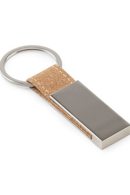 Egotier 95099 - Set consisting of a card holder and a key holder, both in metal and cork