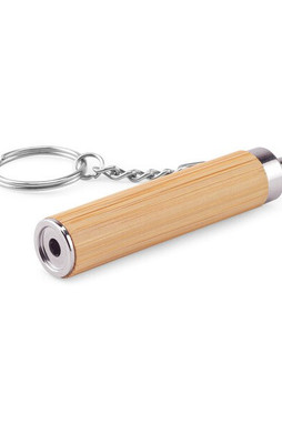 Egotier 95108 - Bamboo and ABS key ring with LED torch