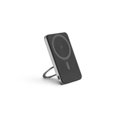Egotier 97142 - Batterie nomade magnétique de 5 000 mAh avec chargeur sans fil ultrarapide de 15 W en ABS recyclé (100 % rABS) avec support