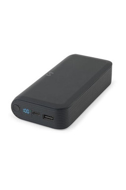 Egotier 97144 - Batterie nomade de 20 000 mAh en ABS recyclé (100 % rABS) avec chargeur sans fil ultrarapide de 15 W