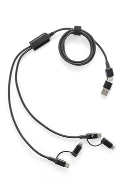 Egotier 97146 - Câble USB 6-en-1 ultrarapide en aluminium et PET recyclé