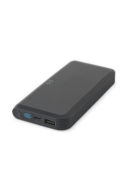 Egotier 97214 - Batterie nomade de 10 000 mAh en ABS recyclé (100 % rABS) avec chargeur sans fil ultrarapide de 15 W