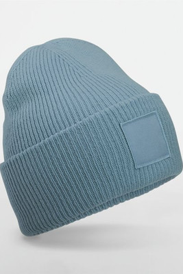 Beechfield B336R - Beanie with wide turn-up and matching patch