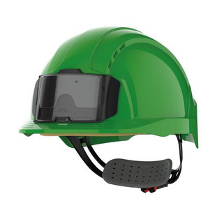 JSP JSAJB173 - EVOLite® safety helmet with badge holder, ventilated, rack and pinion fastening
