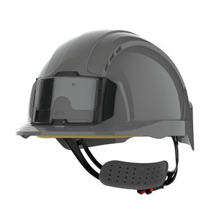 JSP JSAJB173 - EVOLite® safety helmet with badge holder, ventilated, rack and pinion fastening