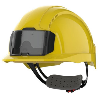 JSP JSAJB173 - EVOLite® safety helmet with badge holder, ventilated, rack and pinion fastening