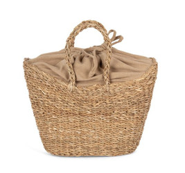 Kimood KINS137 - Sac panier demi-lune en jonc de mer